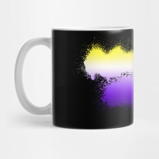 Non-Binary Paint Smudge Minimalism Mug